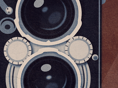 Hunter & Quail Twin Reflex Camera camera design graphic hunter quail illustration photography reflex twin