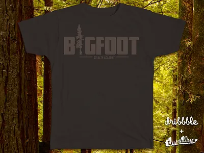 Bigfoot Stealth Academy arrested development bigfoot concept logo milford redwood stealth threadless tree