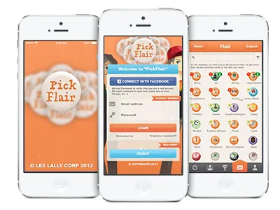 PickFlair adorasoft ios application ui design ux