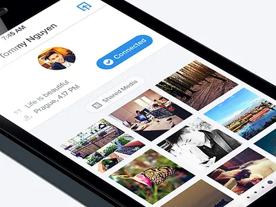 Friend Profile screen app clean friend interface profile ui