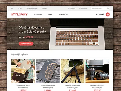 Cover Stylovky clean cool fashion gadgets hand made minimalistic personal project store wood