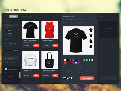 Shop Trance FM basket flat magazine shop simple trance