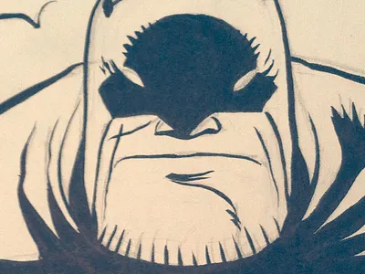 El Hombre Murcielago analog art batman comics inking super heroes