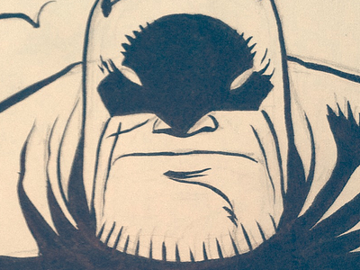 El Hombre Murcielago analog art batman comics inking super heroes