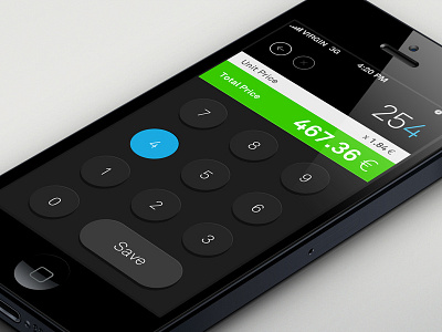 Number Pad app clean interface iphone keyboard minimal numbers ui user interface