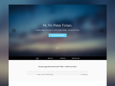 One Page Portfolio (New) css3 dribbble flat design html5 one page website portfolio ui ui design user interface web design