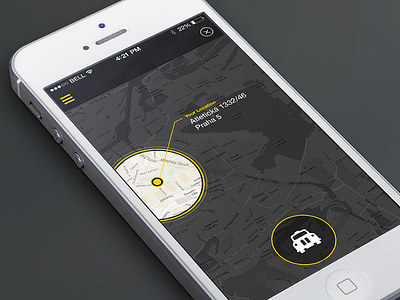 Find Me app ios7 taxi ui