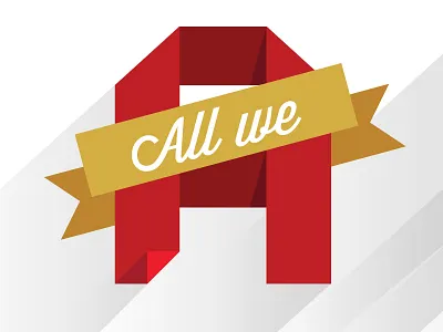 All We Are Is Dust custom poster red type typography white yellow