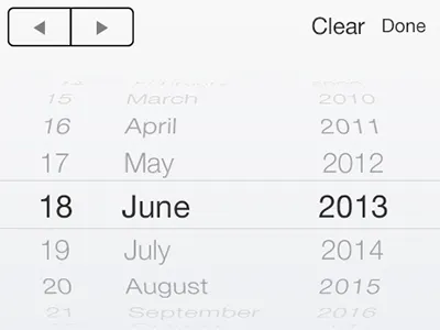 iOS7 Date picker PSD date picker freebie ios7 iphone psd