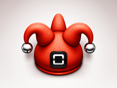 Mocks 3d app bells buckle fabric hat icon jester mac metal shiny