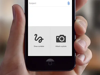 Gmail 2.0 Attachment Options animation apple gmail google icons ios iphone retina