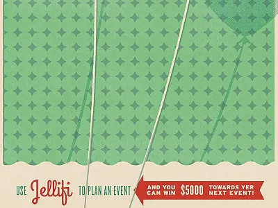 Plan & Win v1 balloon diamond pattern poster retro