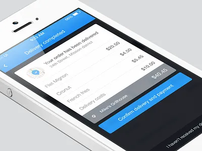Delivery Completed [iOs] app blue delivery helvetica ios7 neue