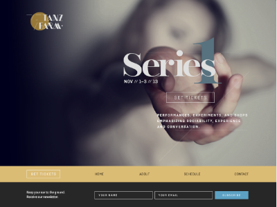 Tanz Farm Website dance editorial event grid layout modern photography typography ui user interface web design