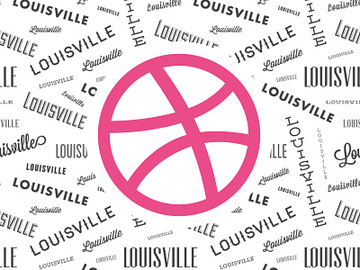 Louisville Dribbble Meet-Up background ball dribbble iphone louisville meetup pattern type typography