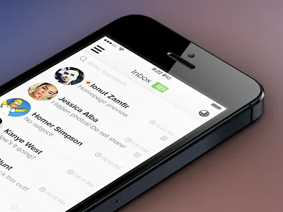 Clean & simple email app app clean flat ios7 iphone mail simple ui user interface