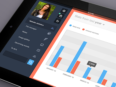 Dashboard app clean dashboard flat minimalist stats web web app website