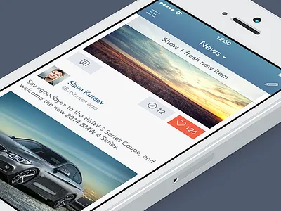 VK App iOS 7 app flat ios7 iphone redesign ui vk
