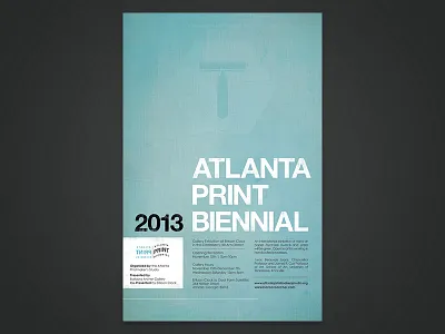 Atlanta Print Biennial Poster blue design grid helvetica layout modern poster print simple type typography