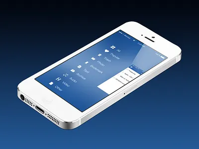 Cloudie's Navigation Menu cloudie flat design ios 7 navigation menu ux design