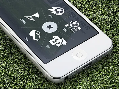 Context (hold on) menu app flat football ios iphone menu mobile simple soccer ui