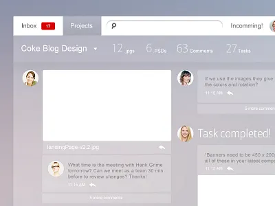 Project Dashboard Update clean fun gui ipad lite modern ui ux