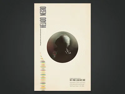 Helado Negro gig poster atlanta band design elegant gig music poster simple sound type typography