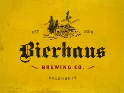 Bierhaus - Custom Lettering alevizio beer bierhaus blackletter brewing est gold house lettering smoke tree