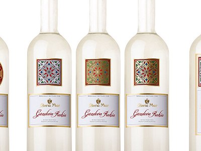Grape Rakia (brandy) variations alcohol label