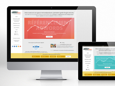 Webmarketing agency adaptive fixed flat form fullscreen home navigation