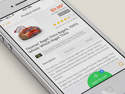 Supermarket App Concept clean grocery ios7 iphone shopping supermarket white