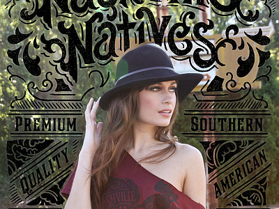 Nashville Natives - Primitive Prints americana art design illustration lettering nashville nashville natives native rooster straw castle triable typography
