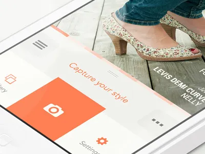 InstaFashion app brand fashion insta instafashion ios orange photo style tab bar ui