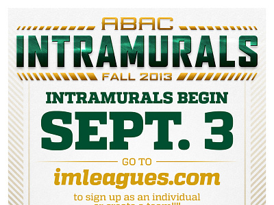 Abraham Baldwin Intramural Flyer Design abac flyers print sports
