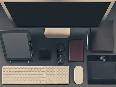 Workplace (free) desktop display free ipad iphone mouse note pen picture top view wallpaper workplace