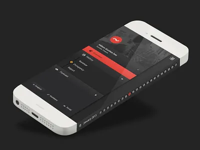Hotel Management App Concept app clean concept dark future idea iphone 6 management minimal red
