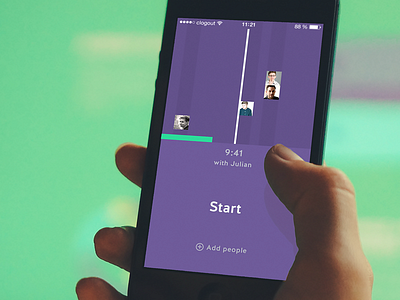 Clogout - Start Tracking clock flat gesture ios 7 minimal project management simple time tracking timeline