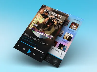 Music flat iphone music player