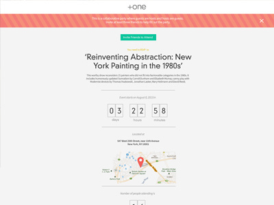 +one clean counter events flash message minimalist numbers plusone