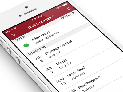 Event Listing events ios7 yapsody youscan