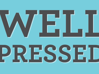 Well Pressed Branding logo typography wordpress wp