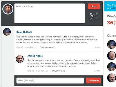 Sprofila - Messaging afl app application blue connect football footy messaging responsive sport web