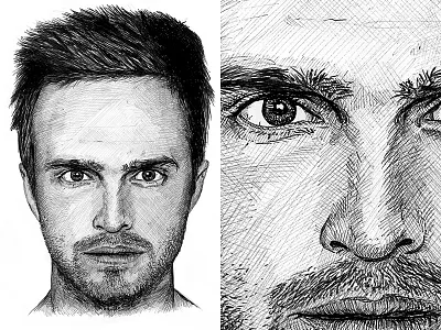 Jesse Pinkman Illustration aaron paul breaking bad fan art illustration jesse pinkman pen portrait sketch