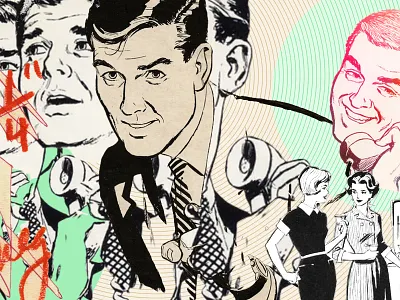 phone call collage illustration pixelmator vintage