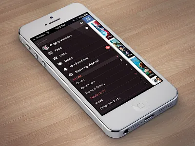 Left Menu app colors flat iphone mobile ui visual