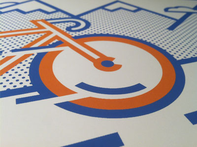 Artcrank 2013 artcrank bicycle bike design lines mountains orange poster road show