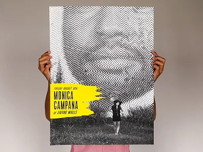 Monica Campana Poster coffee hour living walls monica campana photograph poster screenprint yellow