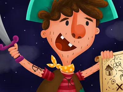 Pi To The Rate character illustration pirate