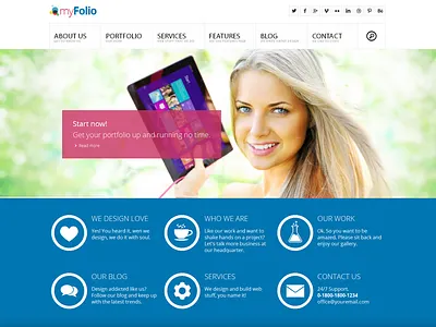myFolio - Parallax Onepage HTML5 Template agency creative css3 html5 metro myfolio parallax portfolio responsive retina template wordpress
