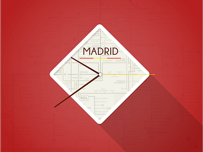 European Flat Clock Madrid clock coded download flat freebie functional psd ui ux webdesign